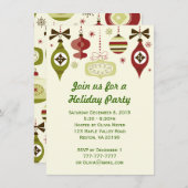 クリスマスホリデーオーナメントパーティの招待状 招待状 (正面/裏面)