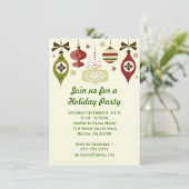 クリスマスホリデーオーナメントパーティの招待状 招待状 (スタンド正面)