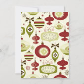 クリスマスホリデーオーナメントパーティの招待状 招待状 (裏面)