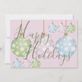 クリスマスホリデーオーナメントペット写真 シーズンカード (裏面)