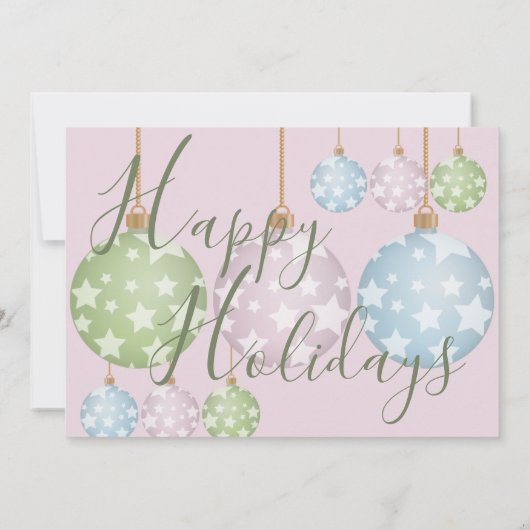 クリスマスホリデーオーナメントペット写真 シーズンカード (裏面)