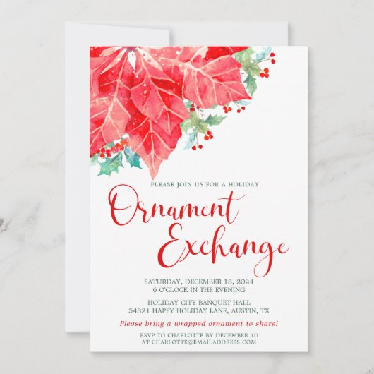 クリスマスホリデーオーナメント交換パーティー シーズンカード (正面)