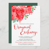 クリスマスホリデーオーナメント交換パーティー シーズンカード (正面/裏面)