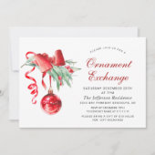 クリスマスホリデーオーナメント交換パーティー 招待状 (正面)