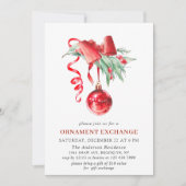 クリスマスホリデーオーナメント交換パーティー 招待状 (正面)