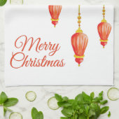 クリスマスホリデーオーナメント キッチンタオル (折り畳み)