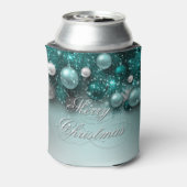 クリスマスホリデーオーナメント-ティール（緑がかった色） 缶クーラー (缶裏面)