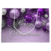 クリスマスホリデーオーナメント – パープル ラージペーパーバッグ (正面)