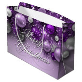 クリスマスホリデーオーナメント – パープル ラージペーパーバッグ (裏面アングル)