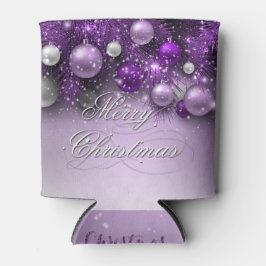 クリスマスホリデーオーナメント – パープル 缶クーラー