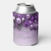 クリスマスホリデーオーナメント – パープル 缶クーラー (缶裏面)