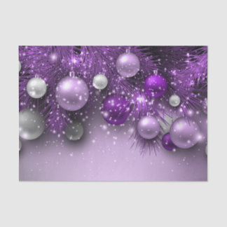 クリスマスホリデーオーナメント – パープル 薄葉紙