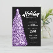 クリスマスホリデーオープンハウスパーティーパープル 招待状 (スタンド正面)