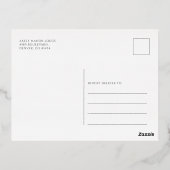 クリスマスホリデーオープンハウスボタニカルシルバー 箔招待状ポストカード (裏面)