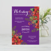 クリスマスホリデーオープンハウスポインセティアパープル 招待状 (スタンド正面)