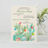 クリスマスホリデーカクタスデザートサウスウェスト 招待状 (スタンド正面)