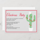 クリスマスホリデーカクティカクタスウィンターお祝い 招待状 (正面/裏面)