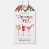 クリスマスホリデーカクテルドリンク ギフトタグ (正面)