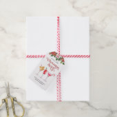 クリスマスホリデーカクテルドリンク ギフトタグ (より糸付き)