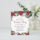 クリスマスホリデーカクテルパーティの招待状カード ポストカード (スタンド正面)