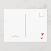 クリスマスホリデーカクテルパーティの招待状 インビテーションポストカード (裏面)