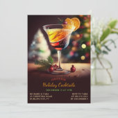 クリスマスホリデーカクテルパーティの招待状 招待状 (スタンド正面)