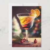 クリスマスホリデーカクテルパーティの招待状 招待状 (裏面)