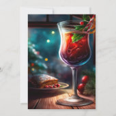 クリスマスホリデーカクテルパーティの招待状 招待状 (裏面)