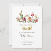 クリスマスホリデーカクテルパーティの招待状 招待状 (正面)