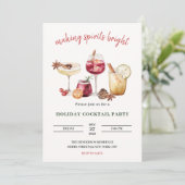 クリスマスホリデーカクテルパーティの招待状 招待状 (スタンド正面)