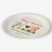 クリスマスホリデーカクテルパーティー ペーパープレート (アングル)