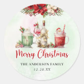 クリスマスホリデーカクテルパーティー ラウンドシール (正面)