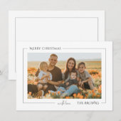 クリスマスホリデーカスタマイズ可能なファミリーフォトカード ノートカード (正面/裏面)