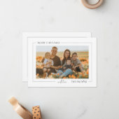 クリスマスホリデーカスタマイズ可能なファミリーフォトカード ノートカード (正面/裏面インサイチュ)