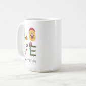 クリスマスホリデーカスタムシキープサケ コーヒーマグカップ (正面左)