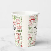 クリスマスホリデーカスタムビジネスロゴ紙 紙コップ (左)