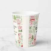 クリスマスホリデーカスタムビジネスロゴ紙 紙コップ (右)