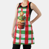 クリスマスホリデーカップケーキエプロン(赤と緑) エプロン (インサイチュ)