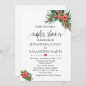 クリスマスホリデーカップルズシャワーウェディングシャワー 招待状 (正面/裏面)