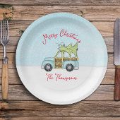 クリスマスホリデーカワイトおもしろいリーお洒落パーティー ペーパープレート