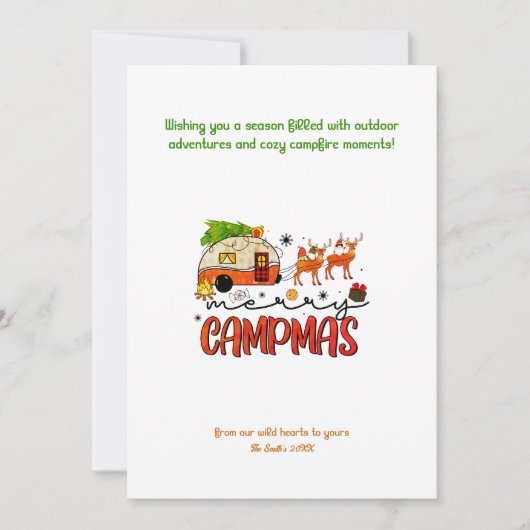 クリスマスホリデーカンパートナディアアウトドア シーズンカード (正面)