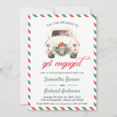 クリスマスホリデーカートラベル婚約結婚ズ 招待状 (正面)