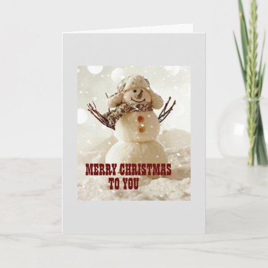 クリスマスホリデーカードに陽気なクリスマスデー シーズンカード (正面)