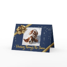 クリスマスホリデーカードに雪にバスセット