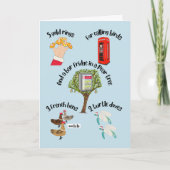 クリスマスホリデーカードの代替12日 シーズンカード (正面)