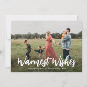 クリスマスホリデーカードの最も温かい願い シーズンカード (正面)