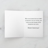 クリスマスホリデーカードの魔法をキャプチャする サンキューカード (内部)