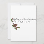 クリスマスホリデーカードを持っている 案内状 (裏面)