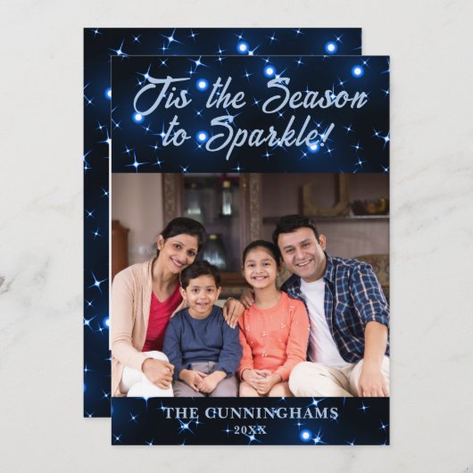 クリスマスホリデーカードを輝かせるシーズン シーズンカード (正面/裏面)