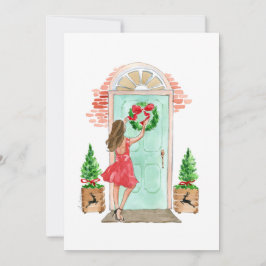 クリスマスホリデーカード「クリスマスリース」 案内状